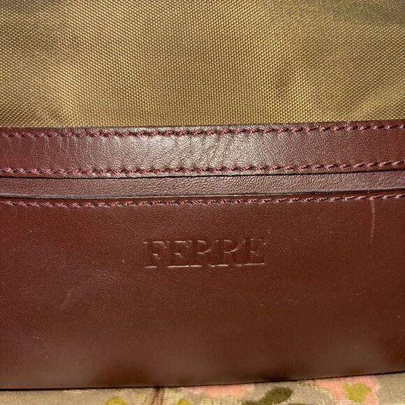 Gianfranco Ferre Green and Leather Purse - Picture 5 of 9